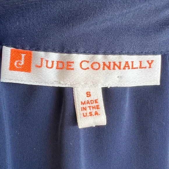 Jude Connally Navy Blue Notch Neck 3/4 Sleeve Top Size Small - Picture 3 of 8